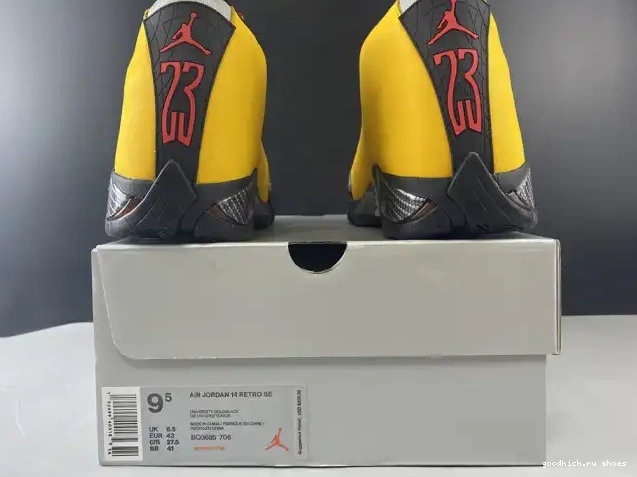 80% Off Sale AIR RETRO BQ3685-706 GOLD JORDAN 14 UNIVERSITY 0505